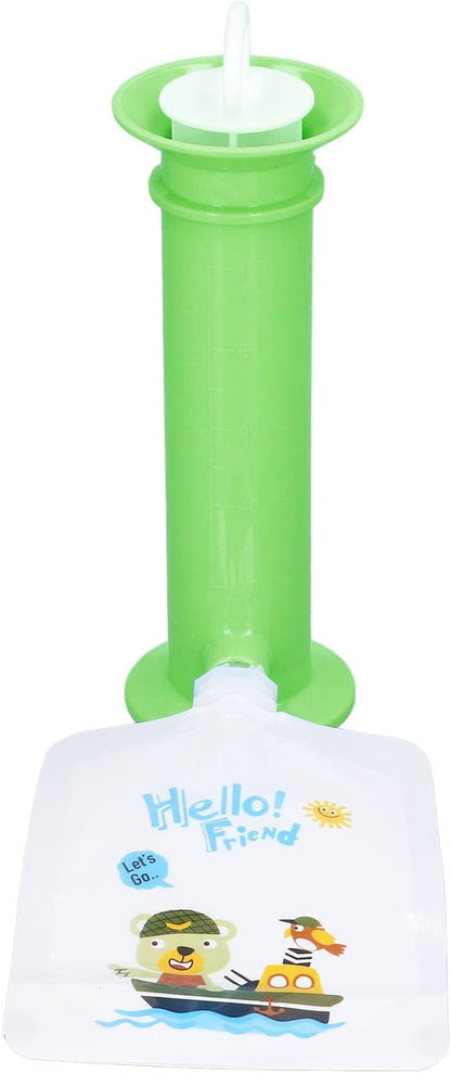 Baby Food Pouch Maker Safe and EasytoClean Fruit Puree Filler 7pcs Set Food Dispenser for Kids Squeezable Pouch for Toddlers (Green)