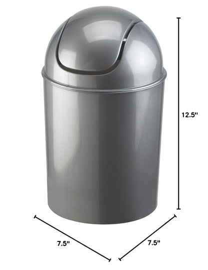 Umbra 1.25 Gallon Mini Waste Can with Removable Swing-Top Lid - Small Garbage Bin for Kitchen, Bathroom, Bedroom, Office - Compact Trash Can Fit Under Tables & Counters - Yellow