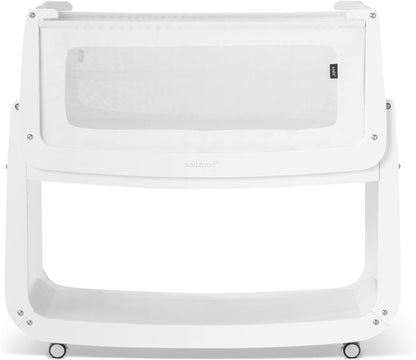 SnuzPod 5 Bedside Bassinet for Baby - Newborn Bed with Zip Down Breathable Windows, Rocking Bedside Sleeper with Lift-Off Bassinet, Portable 3-in-1 Baby Cradle with Wheels & Mattress, Natural