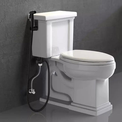 Deals & Fixtures Handheld Toilet Bidet Sprayer for Toilet-Adjustable Water Pressure Control with Bidet Hose for Feminine Wash, Stainless Steel (Matte Black)