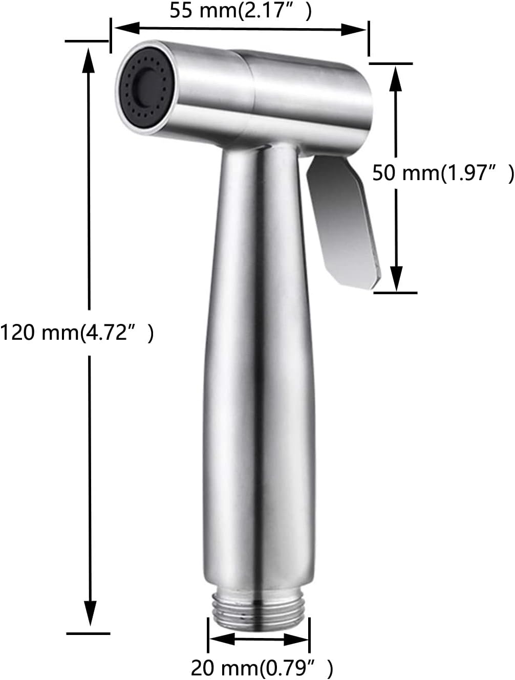2 Pieces Bidet Toilet Sprayer Head Stainless Steel Handheld Bidet Sprayer Cloth Bathroom Diaper Spray for Kitchen and Toilet Cleaning