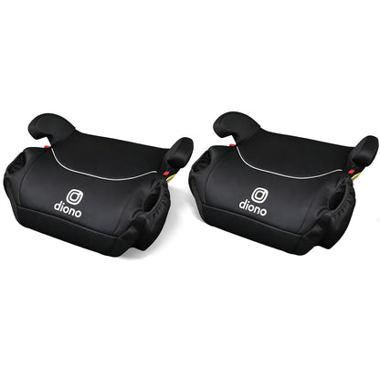 Diono Solana, No Latch, Single Backless Booster Car Seat, Lightweight, Machine Washable Covers, Cup Holders, Blue