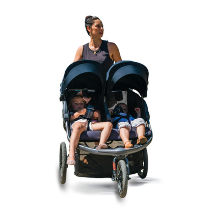 Joovy Zoom360 Ultralight Jogging Stroller Featuring High Child Seat, Shock-Absorbing Suspension, Extra-Large Air-Filled Tires, Parent Organizer, Air Pump, and Easy One-Hand Fold (Black)