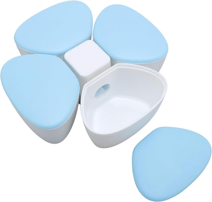 Baby Formula Dispenser Portable 4 180ml Compartments Milk Powder Dispenser Container Non Spill Strong Seal Milk Powder Snack Container (Colorful)