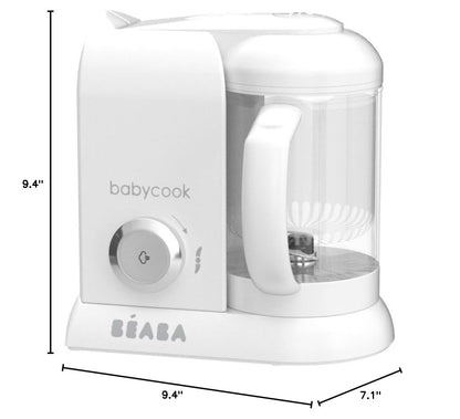 BEABA Babycook Solo 4 in 1 Baby Food Maker, Puree Steamer and Blender for Purees, Grinder with Auto Steam Cooking, Lrg Capacity 4.5 Cups 27 Servings in 20 Mins, Oat