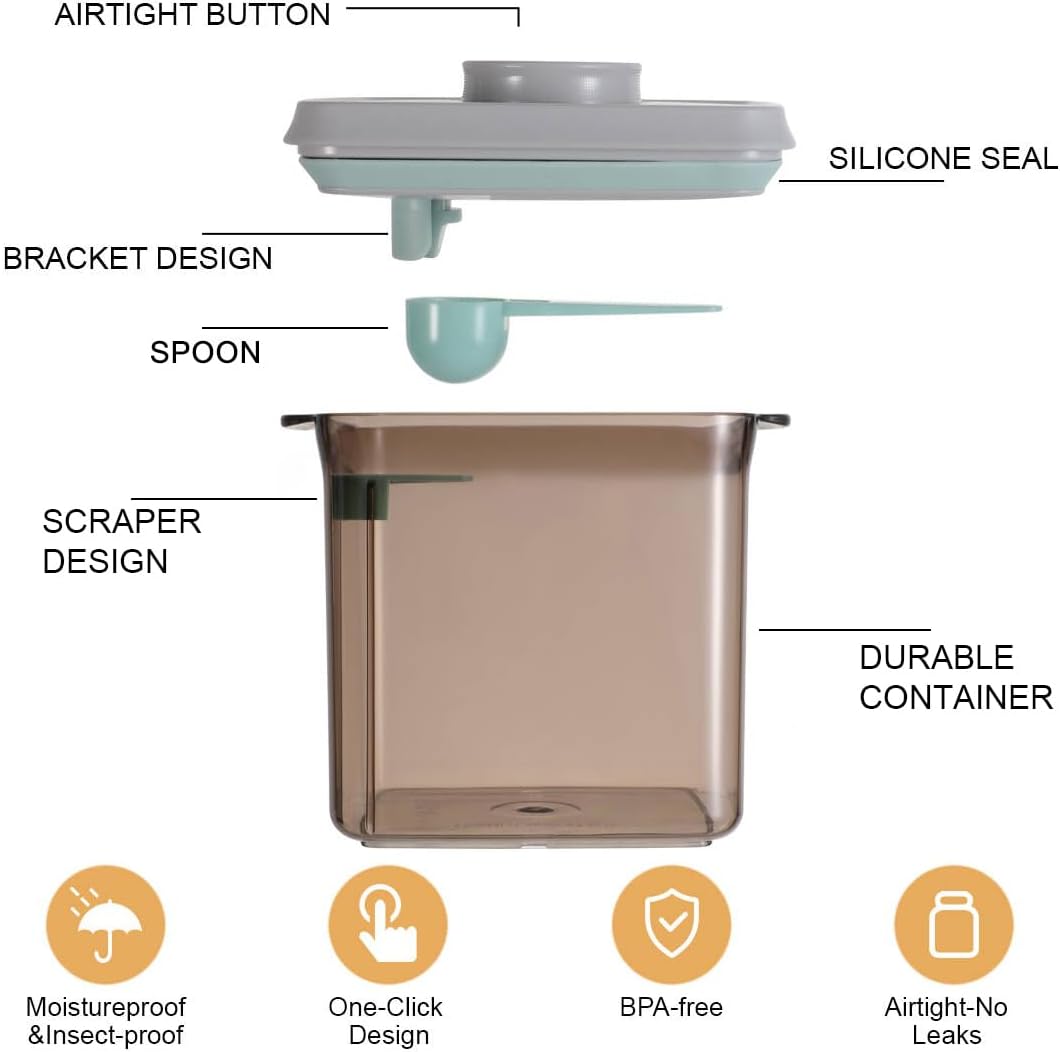 Formula Container 1700ml Airtight Formula Dispenser To Go Milk Powder Containers with Scoop and Scraper Food Storage Container