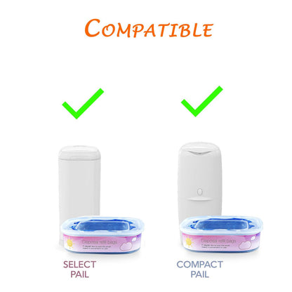 Pack of 9 - Diaper Pail Refills Bags Compatible with Diaper Genie Select Pail, Compact Pail,Square Pails Diaper Pails Refills
