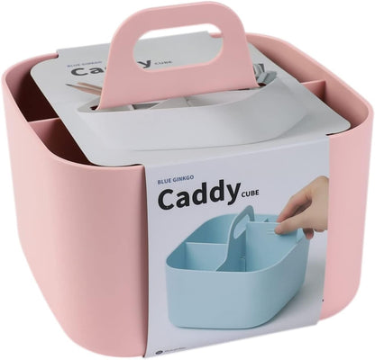 BLUE GINKGO Stackable Organizer Caddy – Korean-Made Portable Tote for Bathroom, Office, Crafts, or School Supplies (Rectangle, Green)