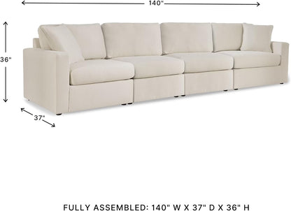 Signature Design by Ashley Modmax Coastal Press-Back Swivel Glider Rocker Recliner with Machine Washable Cover, Hidden Storage Compartments and 2 Bolster Pillows, Beige - Colors B