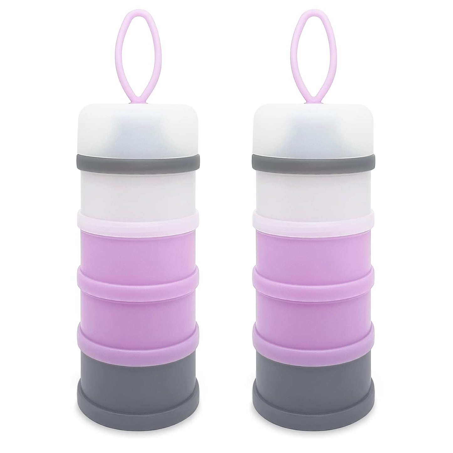 Baby Formula Dispenser, Formula Container, BPA Free, 4 Layers, Baby Feeding Travel Storage Container, Portable Milk Powder Dispenser Container, Non-Spill Stackable Baby Snack Storage Container