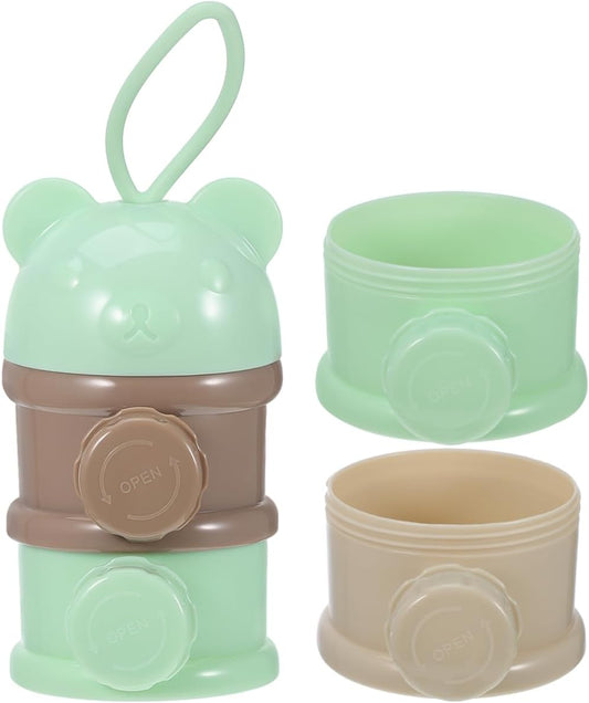 Kisangel 4 Layers Milk Powder Box Portable Formula Dispenser Large Capacity Infant Milk Storage Container for Baby Travel Feeding