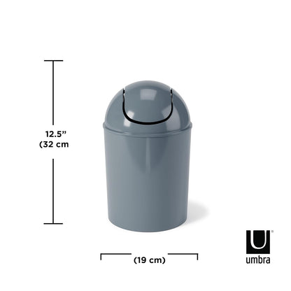 Umbra 1.25 Gallon Mini Waste Can with Removable Swing-Top Lid - Small Garbage Bin for Kitchen, Bathroom, Bedroom, Office - Compact Trash Can Fit Under Tables & Counters - Yellow