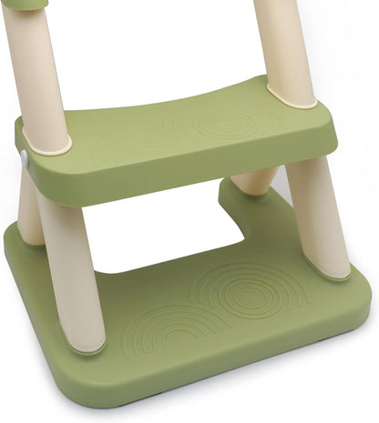 HTTMT- Giraffe Potty Training Toilet Ladder Seat With Upgraded Cushion Step Stool Ladder Toilet Chair/Toilet Trainer for Baby Toddler Kids Children In Pink [P/N: ET-BABY001-PINK STEP]