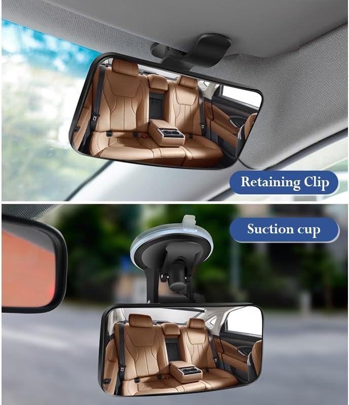 Baby Car Mirror,HD&Wide Angle Suction Cup Baby Mirrory with 360° Adjustable,Universal Car Seat Mirror Rear Facing Interior Accessories Fits Truck SUV