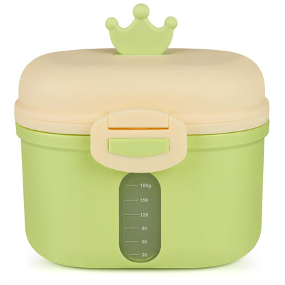 Accmor Baby Formula Dispense On The Go, Portable Milk Powder Formula Dispenser with Scoop,Formula Containers for Travel Hold 8.5oz/240g Formula,Green