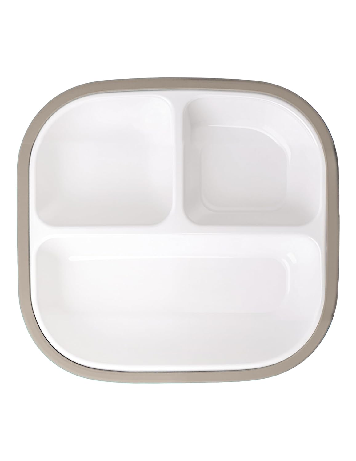 BABELIO Powerful Suction Plates for Baby and Toddler, 100% Food Grand Silicone, Divided, BPA Free, Microwave & Dishwasher Safe, Stay Put, 3 Pack