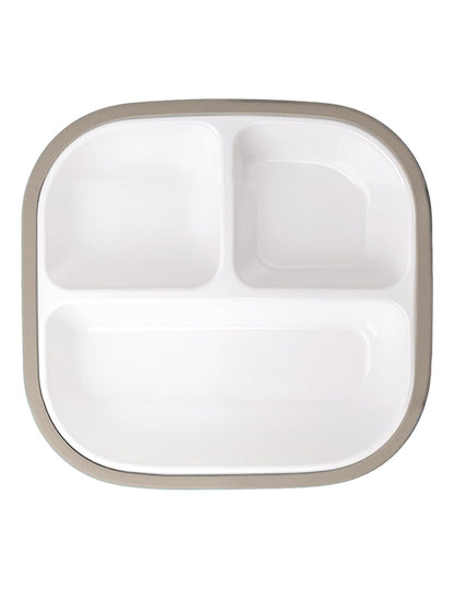 BABELIO Powerful Suction Plates for Baby and Toddler, 100% Food Grand Silicone, Divided, BPA Free, Microwave & Dishwasher Safe, Stay Put, 3 Pack