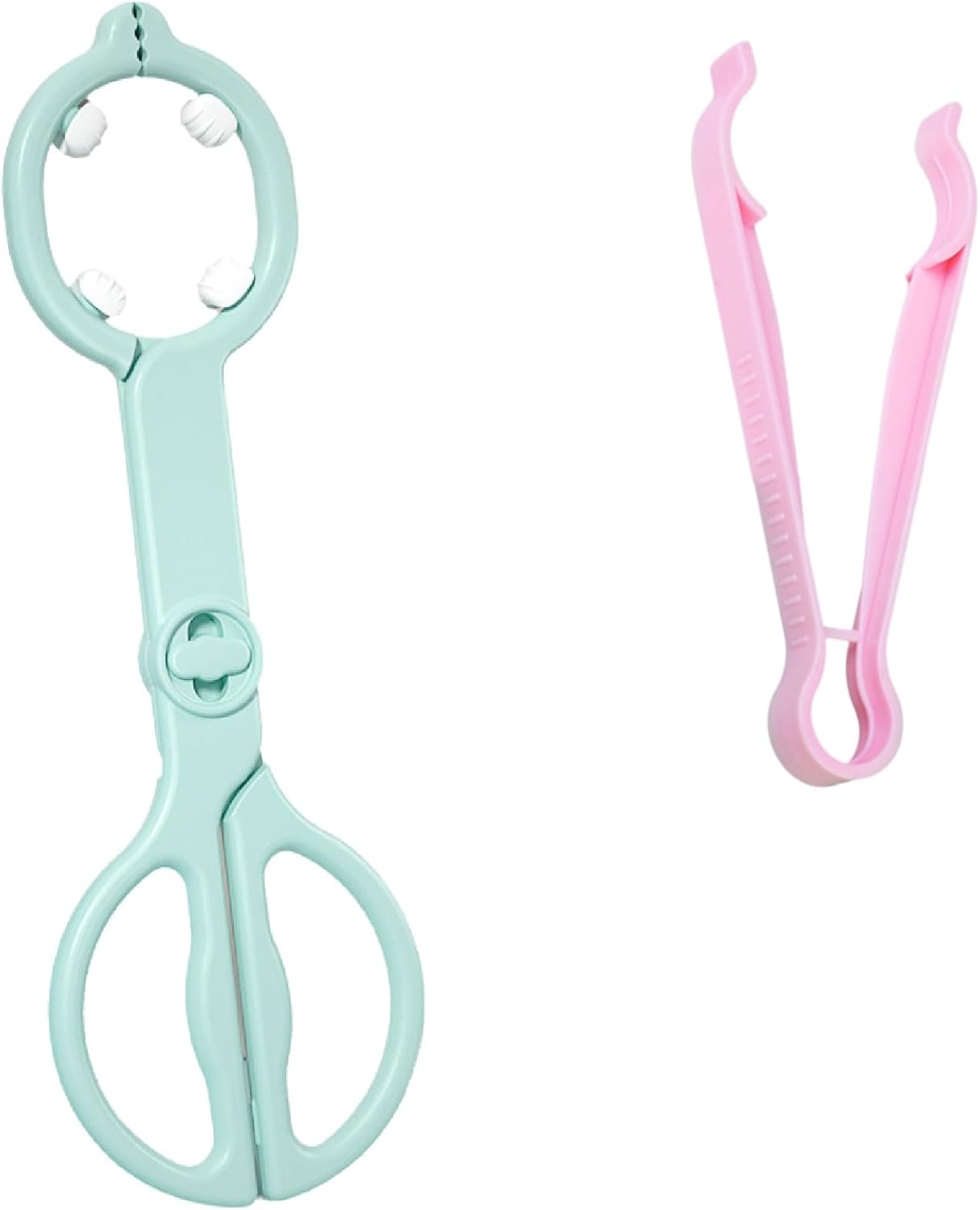 Baby Bottle Tong, Anti-Slip Pacifier Bottle Tongs, Silicone Baby Safety Bottle Holder, Scissor Design Multi-Functional High-Temperature Resistant Tong, Pink