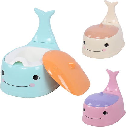 Potty Seat Baby Training Chair Boys Girls Toddler Whale Comfortable children 1-5 years old Baby toilet Animal seat with lid back potty trainer (Pink)