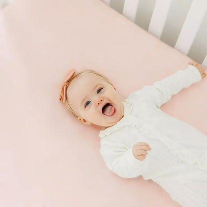 GRSSDER Stretch Ultra Soft Jersey Knit Fitted Pack n Play Playard Sheets Set 2 Pack，Fits Portable/Mini Cribs Sheets, Playards Mattress Pads, Stylish Watercolor Animals for Baby, Mint Green