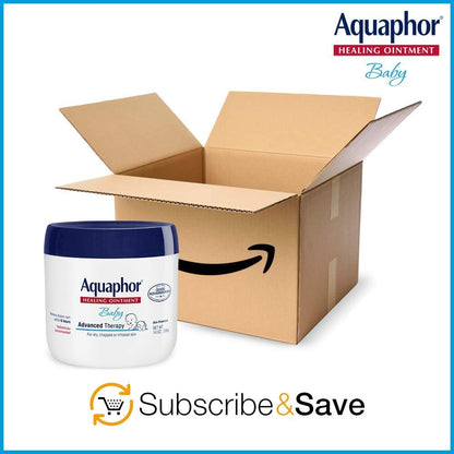 Aquaphor Baby Healing Ointment (14 Oz) + 3-in-1 Diaper Rash Cream (3.5 Oz), Hypoallergenic and Fragrance Free Skin Care Set for Babies