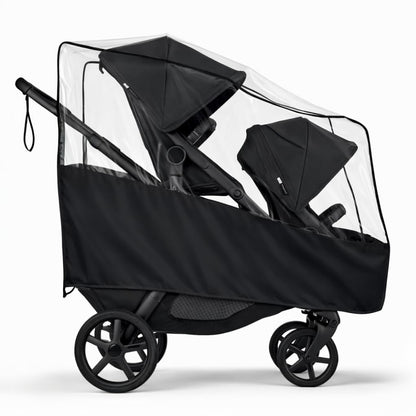 Rain Cover for the Bugaboo Kangaroo Double by SASHA'S (Stroller Not Included) - Weather Shield, Wind Cover