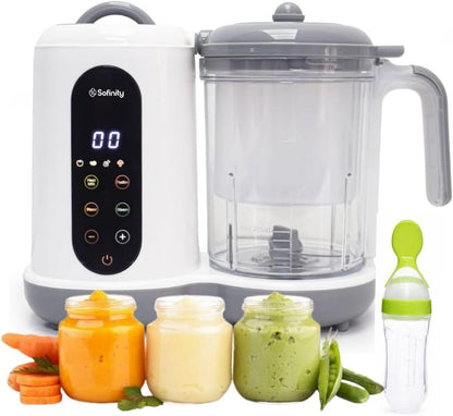 Baby Food Steamer & Blender 2-in-1 | Rapid Steaming, Smooth Purees, BPA-Free Design, Auto Shut-Off, Large Capacity for Homemade Infant Meals & Toddler Nutrition