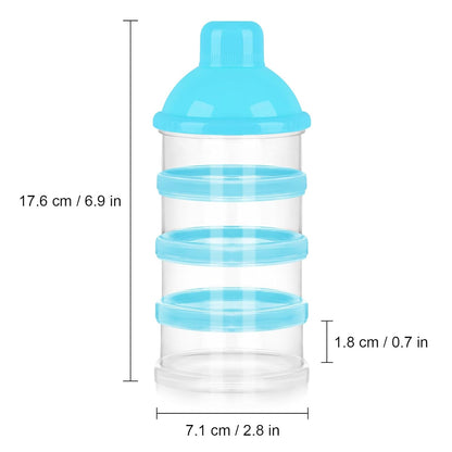 Accmor Formula Dispenser On The Go, 4 Compartments Stackable Formula Container for Travel, Baby Milk Powder Kids Snack Container, BPA Free ﻿
