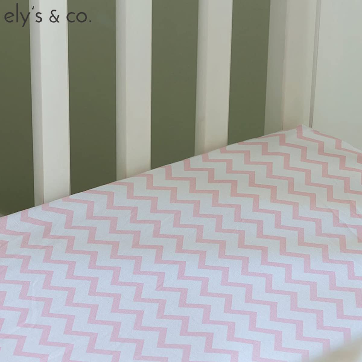 Ely's & Co. Pack N Play Fitted Playard Sheets - Breathable 100% Jersey Knit Cotton - Unisex Mini Crib Mattress Cover - Grey Sage Diamond - 2 Pack Set