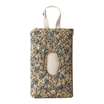 Quilted Diaper Wipe Pouch Portable Mommy Bag Refillable Floral Baby Wipe Holder for Travel Stroller Daily Casual (wihi)