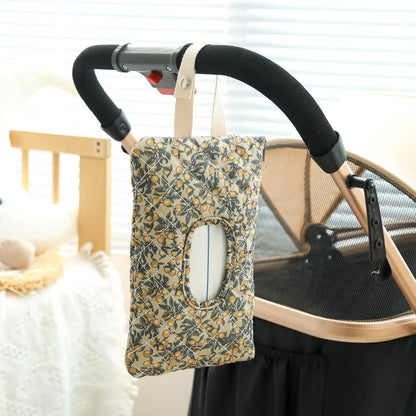 Quilted Diaper Wipe Pouch Portable Mommy Bag Refillable Floral Baby Wipe Holder for Travel Stroller Daily Casual (wihi)