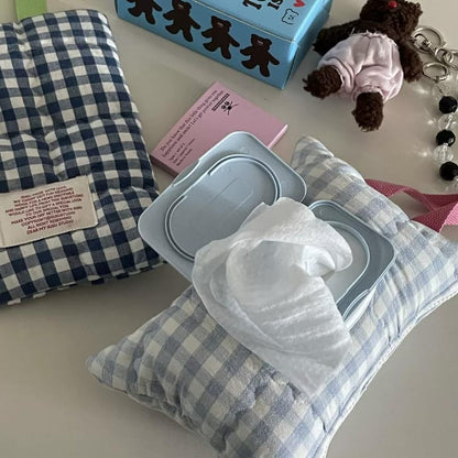 Quilted Diaper Wipe Pouch Portable Mommy Bag Refillable Floral Baby Wipe Holder for Travel Stroller Daily Casual (wihi)