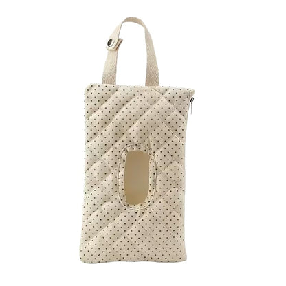 Quilted Diaper Wipe Pouch Portable Mommy Bag Refillable Floral Baby Wipe Holder for Travel Stroller Daily Casual (wihi)