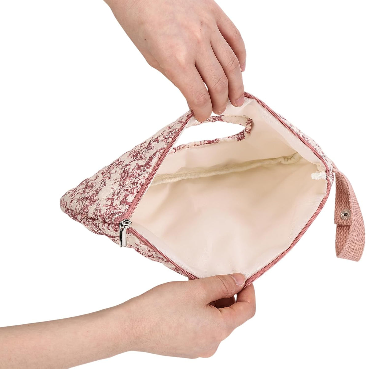 Quilted Diaper Wipe Pouch Portable Mommy Bag Refillable Floral Baby Wipe Holder for Travel Stroller Daily Casual (wihi)