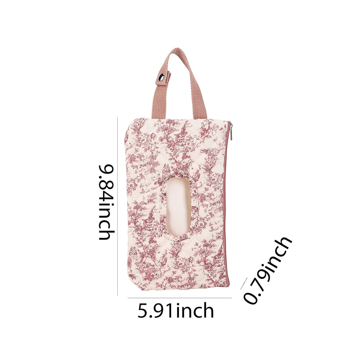 Quilted Diaper Wipe Pouch Portable Mommy Bag Refillable Floral Baby Wipe Holder for Travel Stroller Daily Casual (wihi)