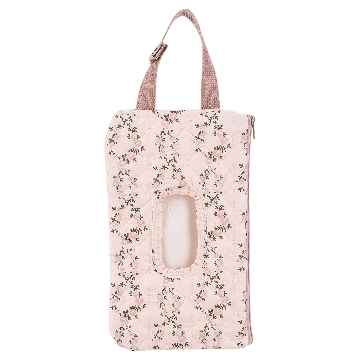 Quilted Diaper Wipe Pouch Portable Mommy Bag Refillable Floral Baby Wipe Holder for Travel Stroller Daily Casual (wihi)
