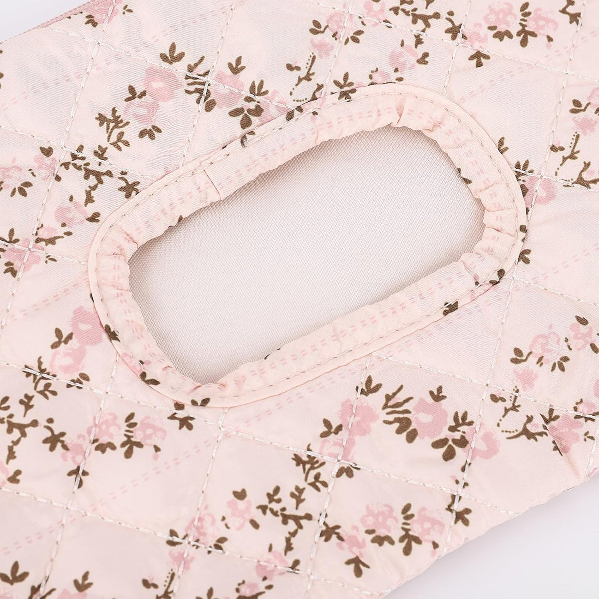 Quilted Diaper Wipe Pouch Portable Mommy Bag Refillable Floral Baby Wipe Holder for Travel Stroller Daily Casual (wihi)