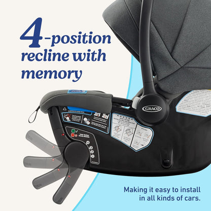 ® Gomax Infant Car Seat, Baseless Car Seat with Canopy, Rear Facing, Lightweight Carseat