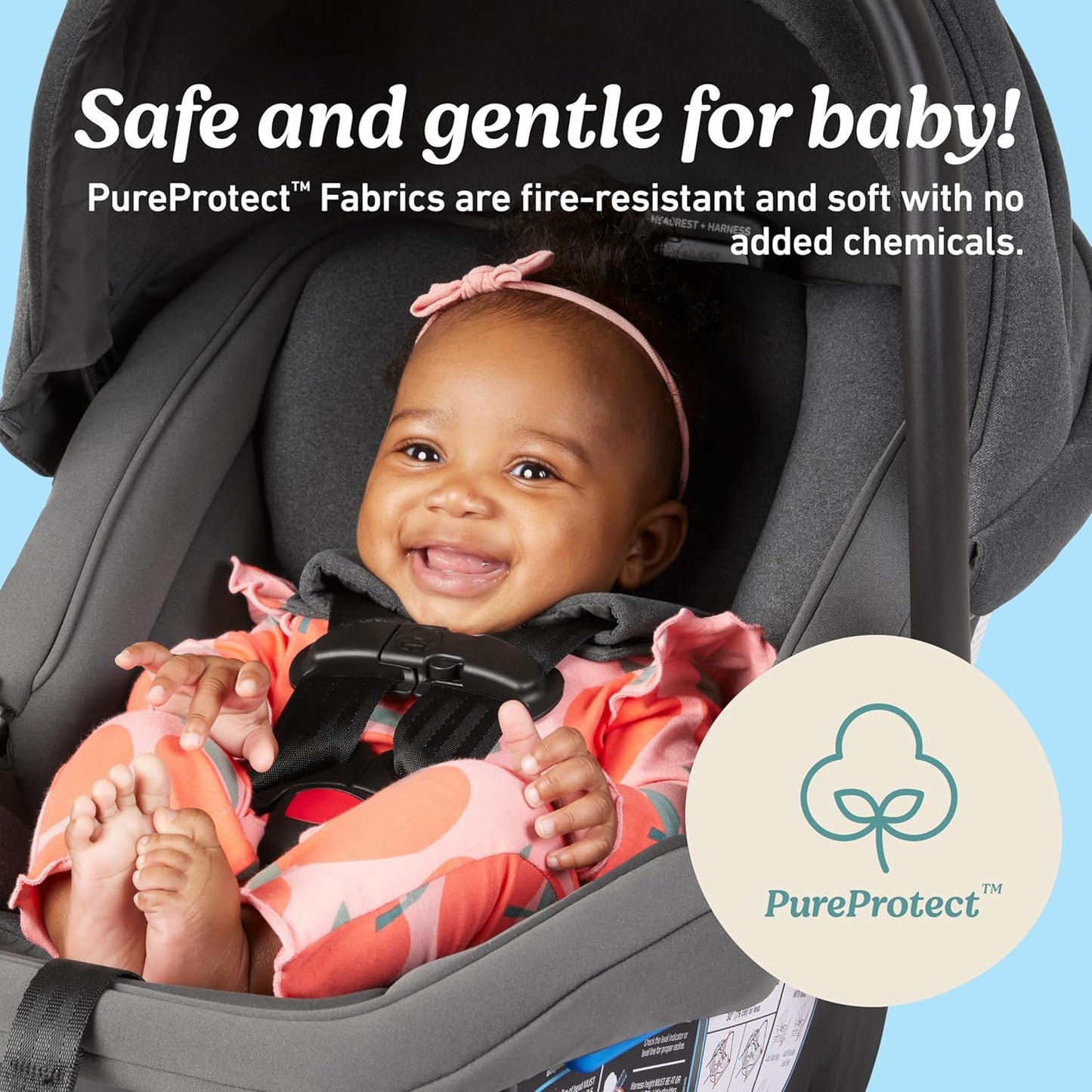 ® Gomax Infant Car Seat, Baseless Car Seat with Canopy, Rear Facing, Lightweight Carseat