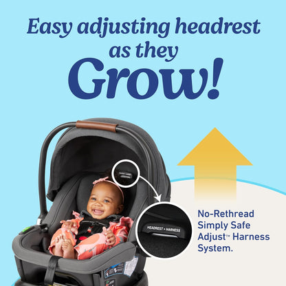 ® Gomax Infant Car Seat, Baseless Car Seat with Canopy, Rear Facing, Lightweight Carseat