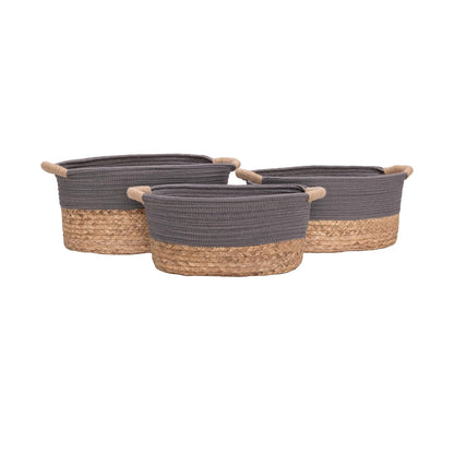 Premium Natural Handwoven Portable Laundry Bin Basket with Carrying Handles, Household Storage for Clothes, Linens, Sheets, Toys, Natural Water Hyacinth, Rectangular
