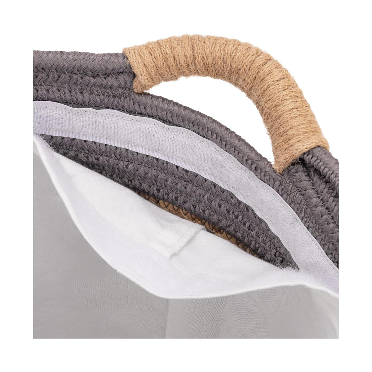 Premium Natural Handwoven Portable Laundry Bin Basket with Carrying Handles, Household Storage for Clothes, Linens, Sheets, Toys, Natural Water Hyacinth, Rectangular