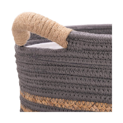 Premium Natural Handwoven Portable Laundry Bin Basket with Carrying Handles, Household Storage for Clothes, Linens, Sheets, Toys, Natural Water Hyacinth, Rectangular