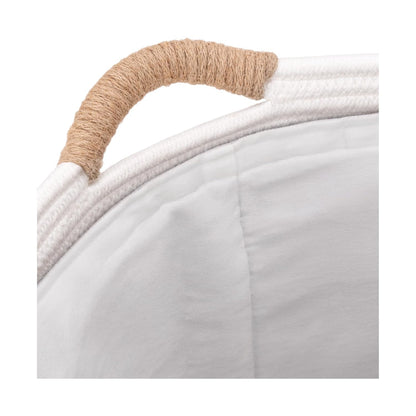 Premium Natural Handwoven Portable Laundry Bin Basket with Carrying Handles, Household Storage for Clothes, Linens, Sheets, Toys, Natural Water Hyacinth, Rectangular
