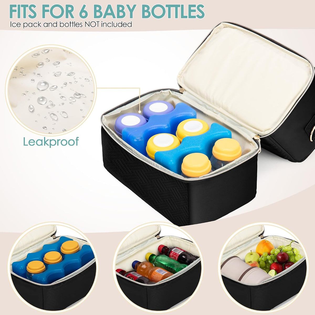 Wearable Breast Pump Bag, Pumping Bag with Cooler Compartment