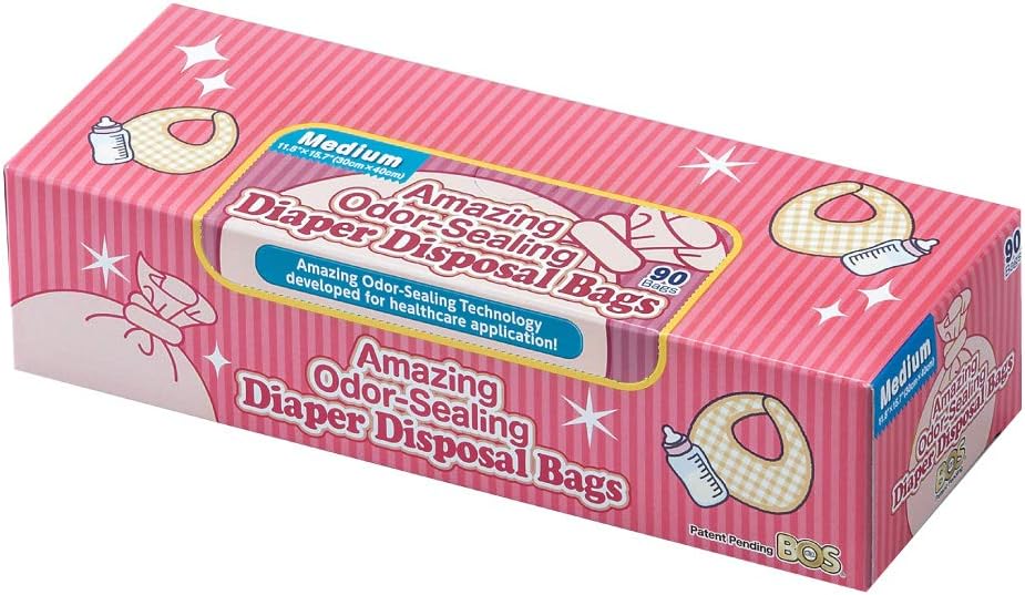 Amazing Odor Sealing Baby Diaper Disposal Bags - Durable and Unscented [Size: M, Color: Pink] (90 count, Pack of 1) (90 Bags)