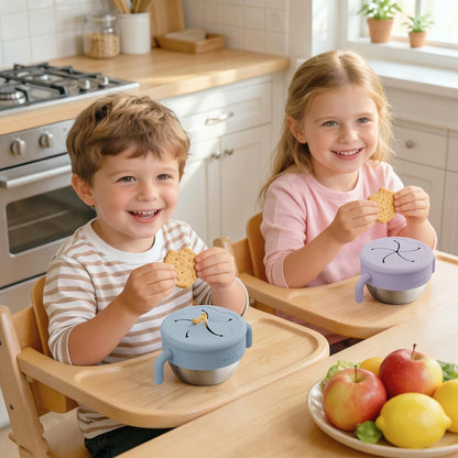Snack Containers for Toddler Kids, 12 OZ Stainless Steel Snack Cup