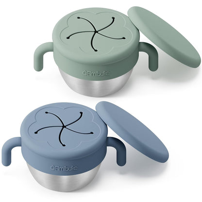 Snack Containers for Toddler Kids, 12 OZ Stainless Steel Snack Cup