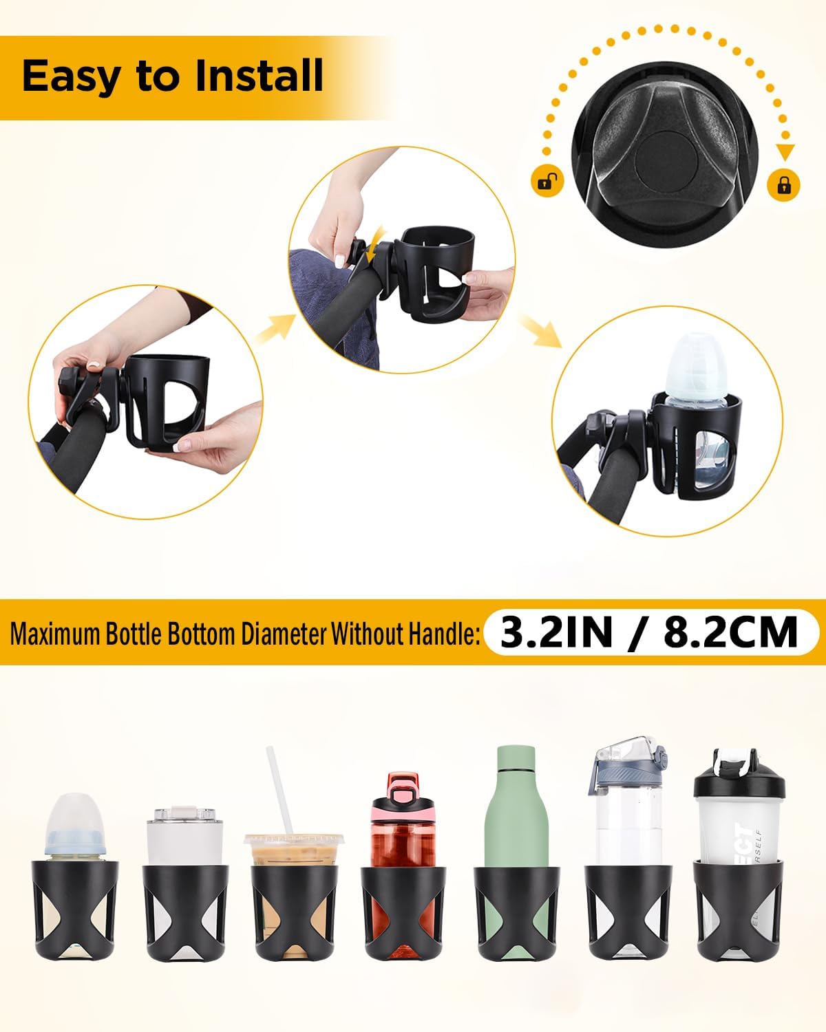 Universal Stroller Cup Holder