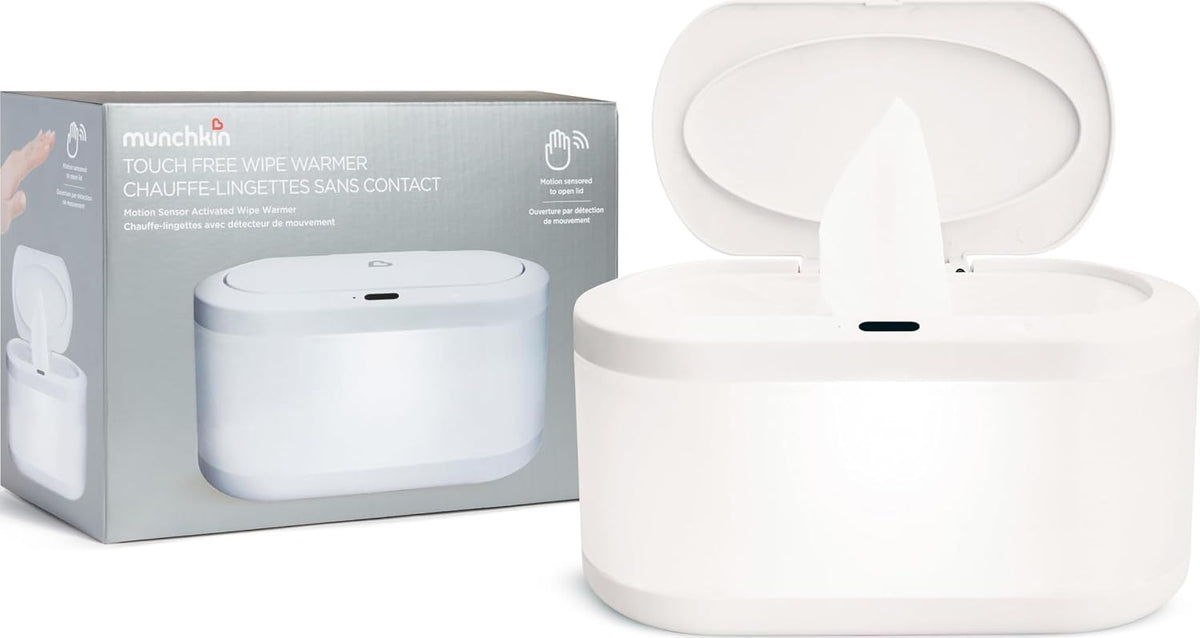 Touch Free Baby Wipe Warmer with Nightlight & Motion Sensor, White